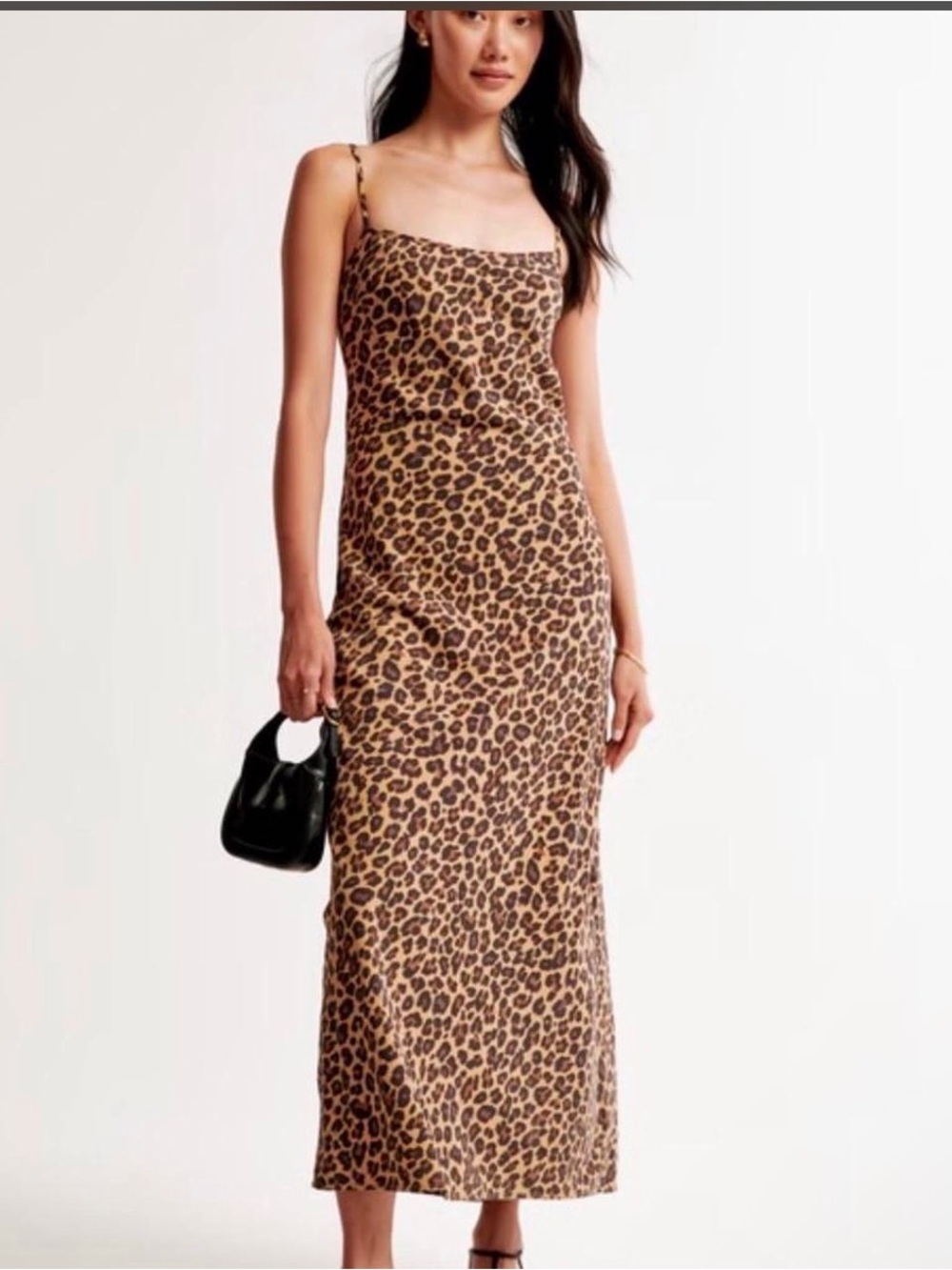 Abercrombie & Fitch Leopard-Print Slip Midi Dress